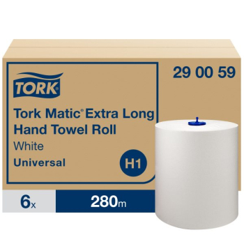 Tork Matic Extra Long Hand Towel Roll 1ply WHITE Tork Matic Extra Long Hand Towel Roll 1ply WHITE