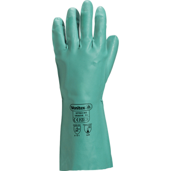 Glv Nitrile Gauntlet Green 13' VE802 Size 7