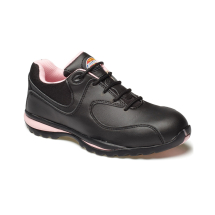 Dickies Ladies Safety Trainer Black/Pink Size 4